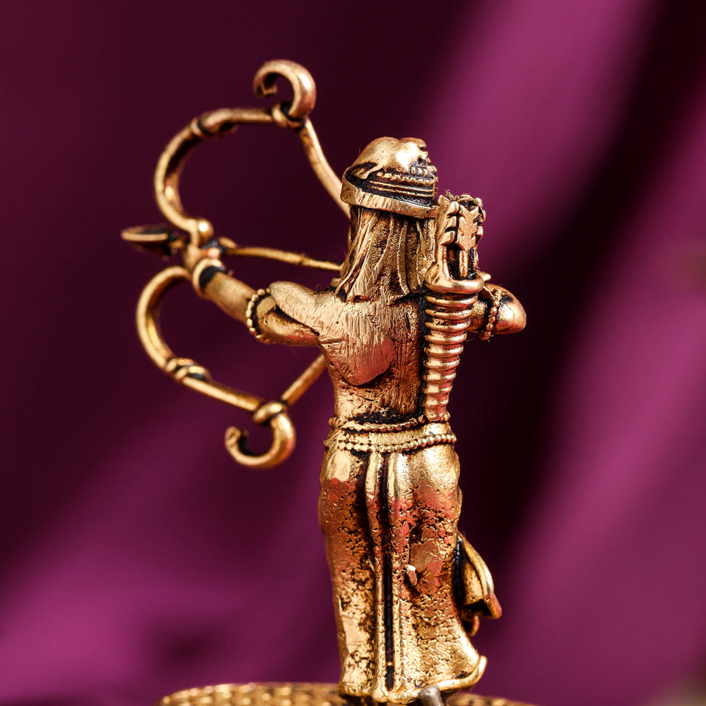 Brass Handcrafted Ram Idol with Velvet Gift Box (2.5 Inch) Vedansh Craft