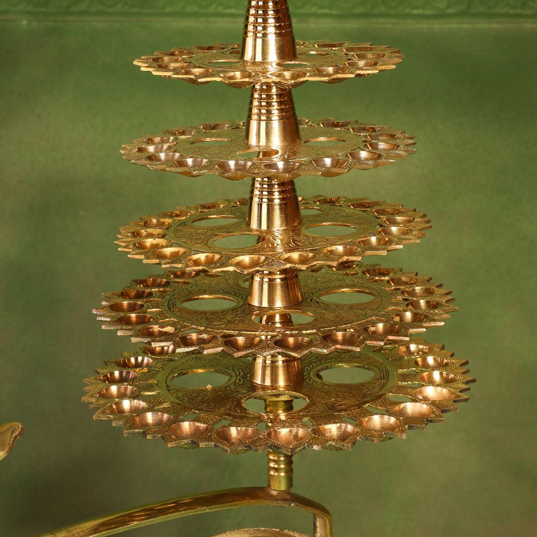Brass Traditional 108 Petal Ganga Aarti (24 Inch) Vedansh Craft