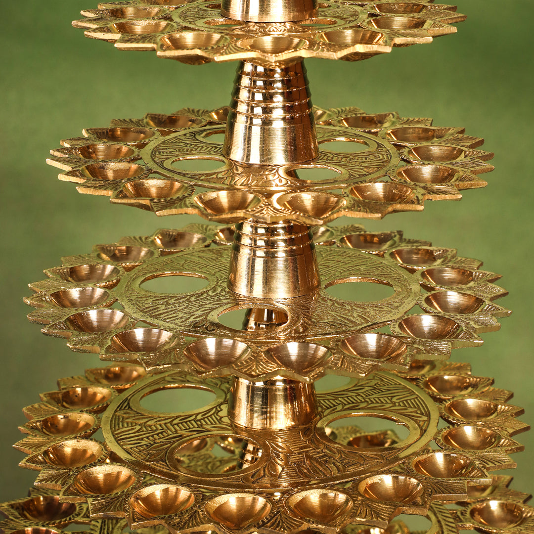 Brass Traditional 108 Petal Ganga Aarti (24 Inch) Vedansh Craft