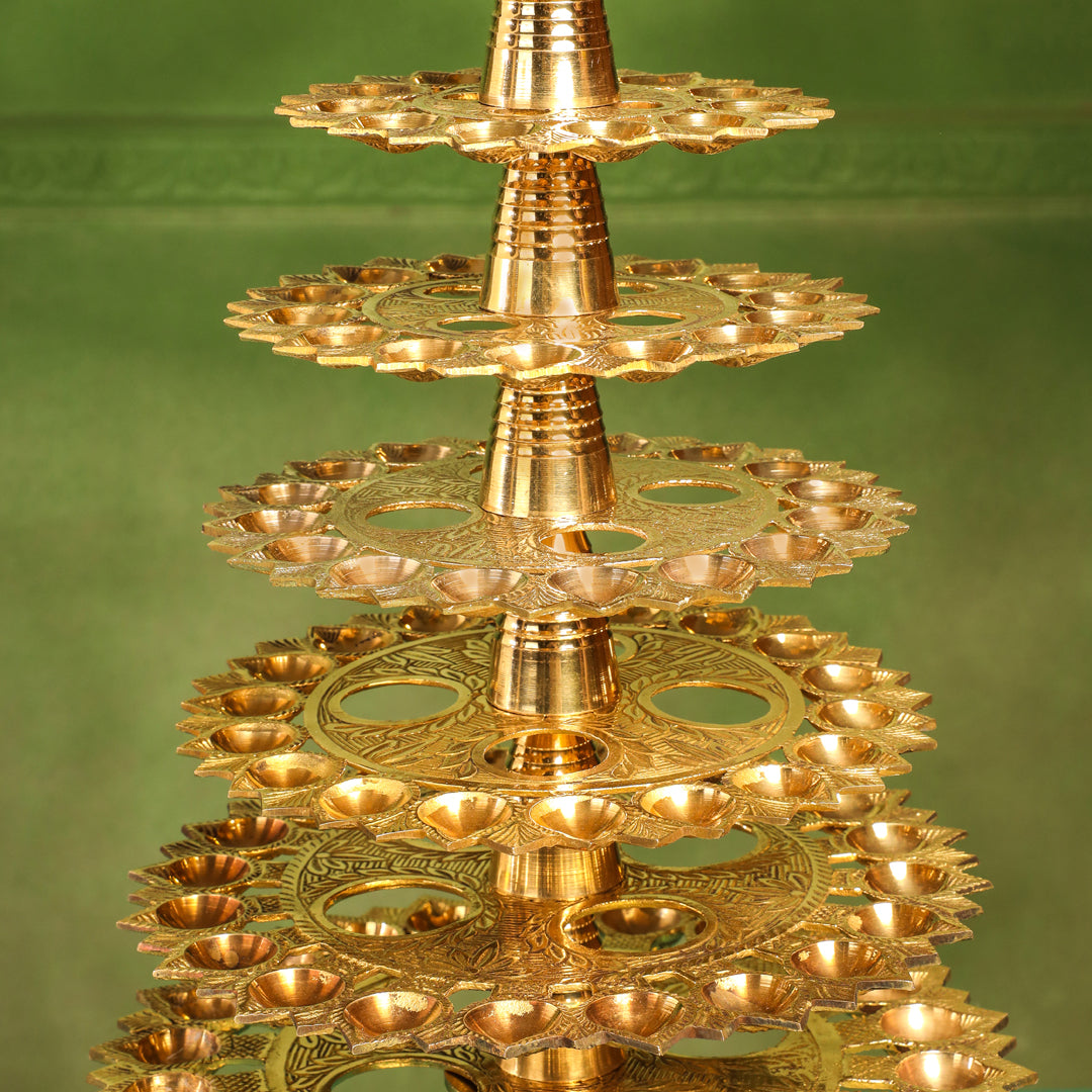 Brass Traditional 108 Petal Ganga Aarti (24 Inch) Vedansh Craft