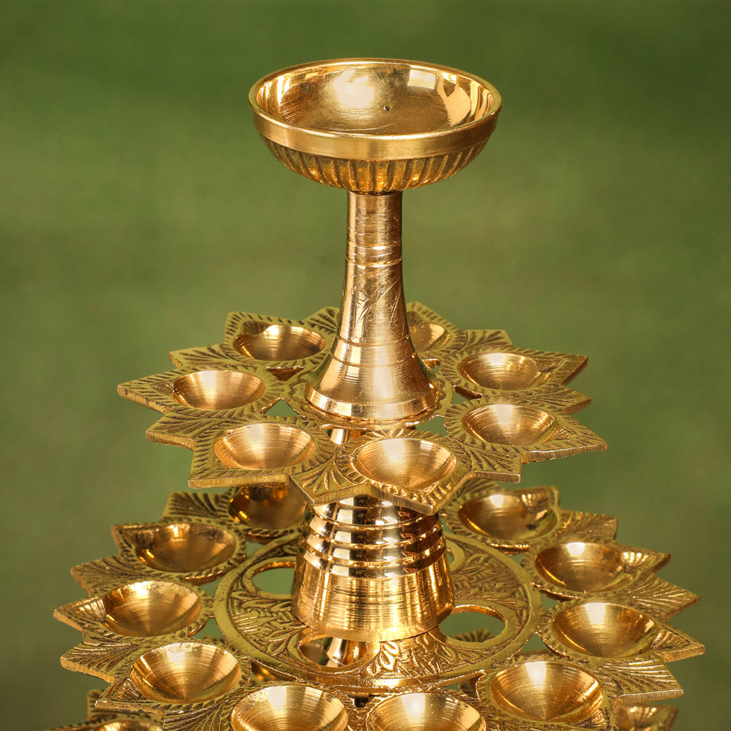 Brass Traditional 108 Petal Ganga Aarti (24 Inch) Vedansh Craft
