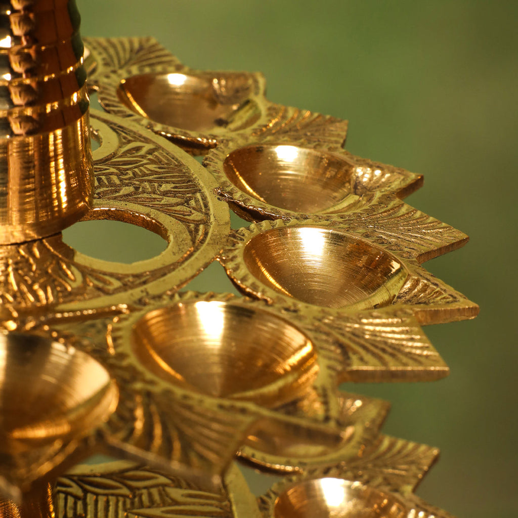Brass Traditional 108 Petal Ganga Aarti (24 Inch) Vedansh Craft