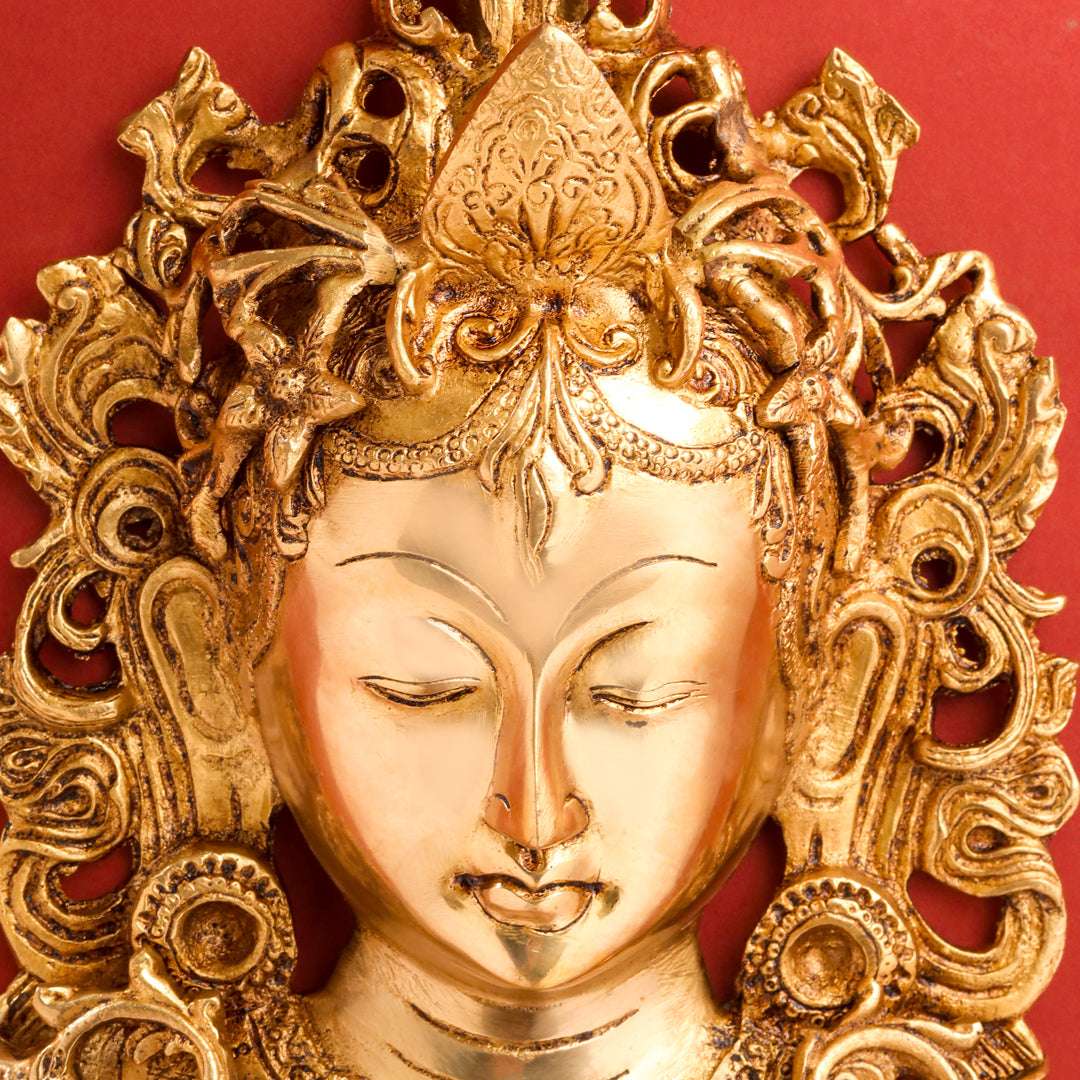 Brass Tara Face Wall Hanging Vedansh Craft
