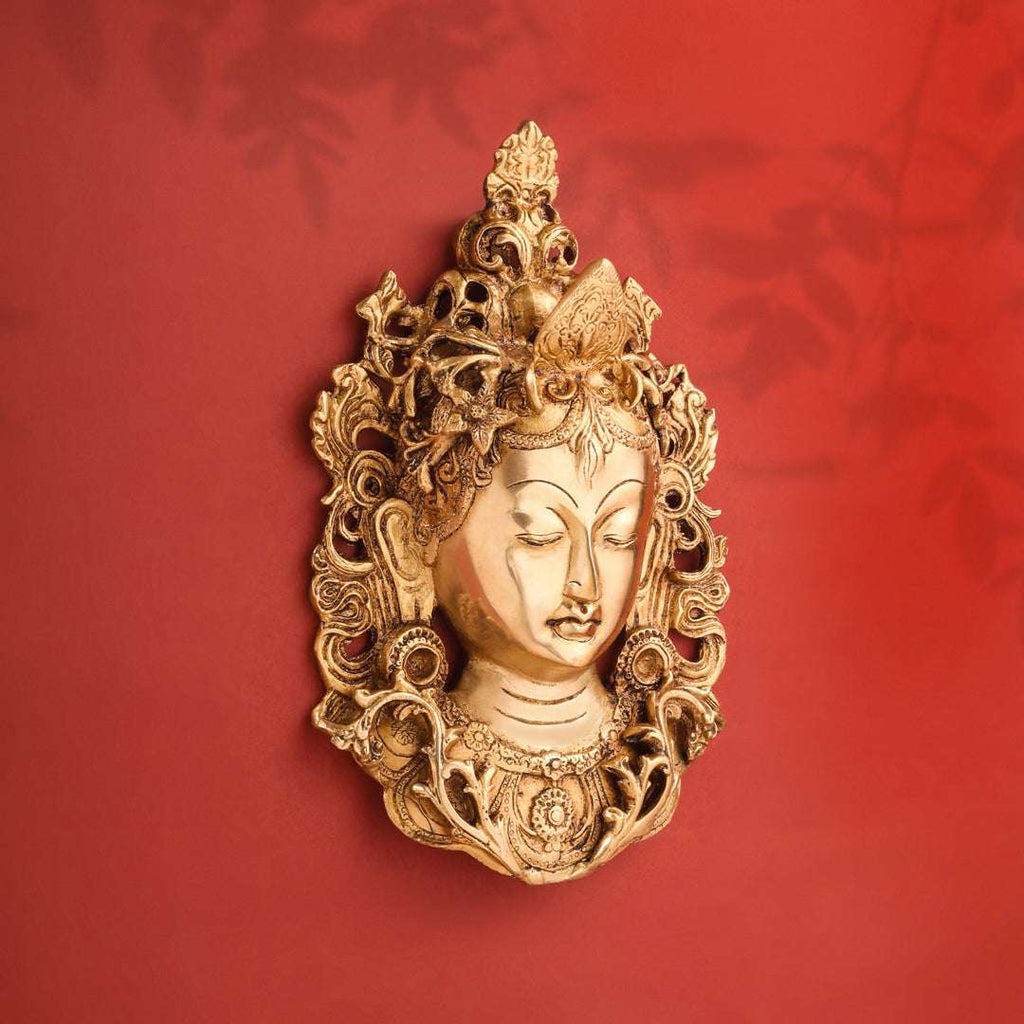 Brass Tara Face Wall Hanging Vedansh Craft