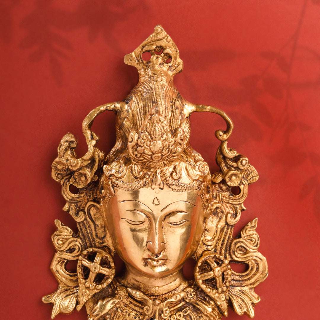 Brass Tara Face Wall Hanging Vedansh Craft