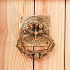 Brass Yali/kirtimukha Face Door Knocker (6.5 Inch) Vedansh Craft