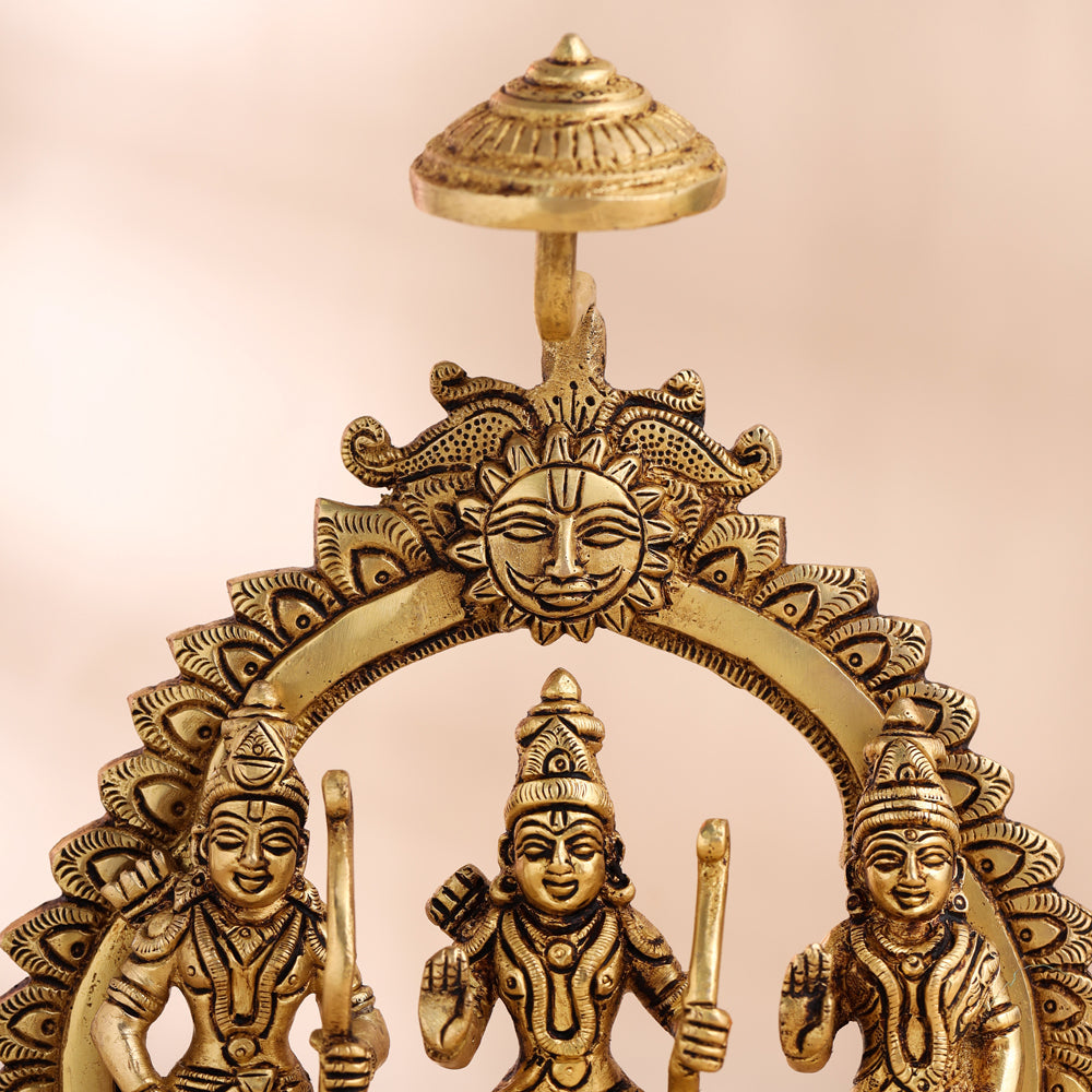 Brass Ram Darbar Statue (10.5 Inch) Vedansh Craft