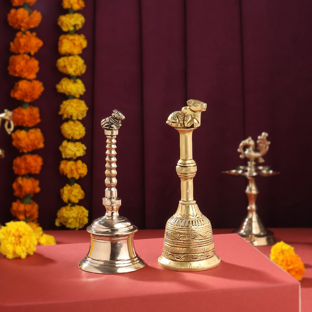 Brass Nandi HandBell (6.5 Inch) Vedansh Craft