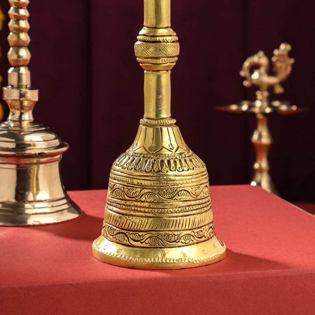 Brass Nandi HandBell (6.5 Inch) Vedansh Craft