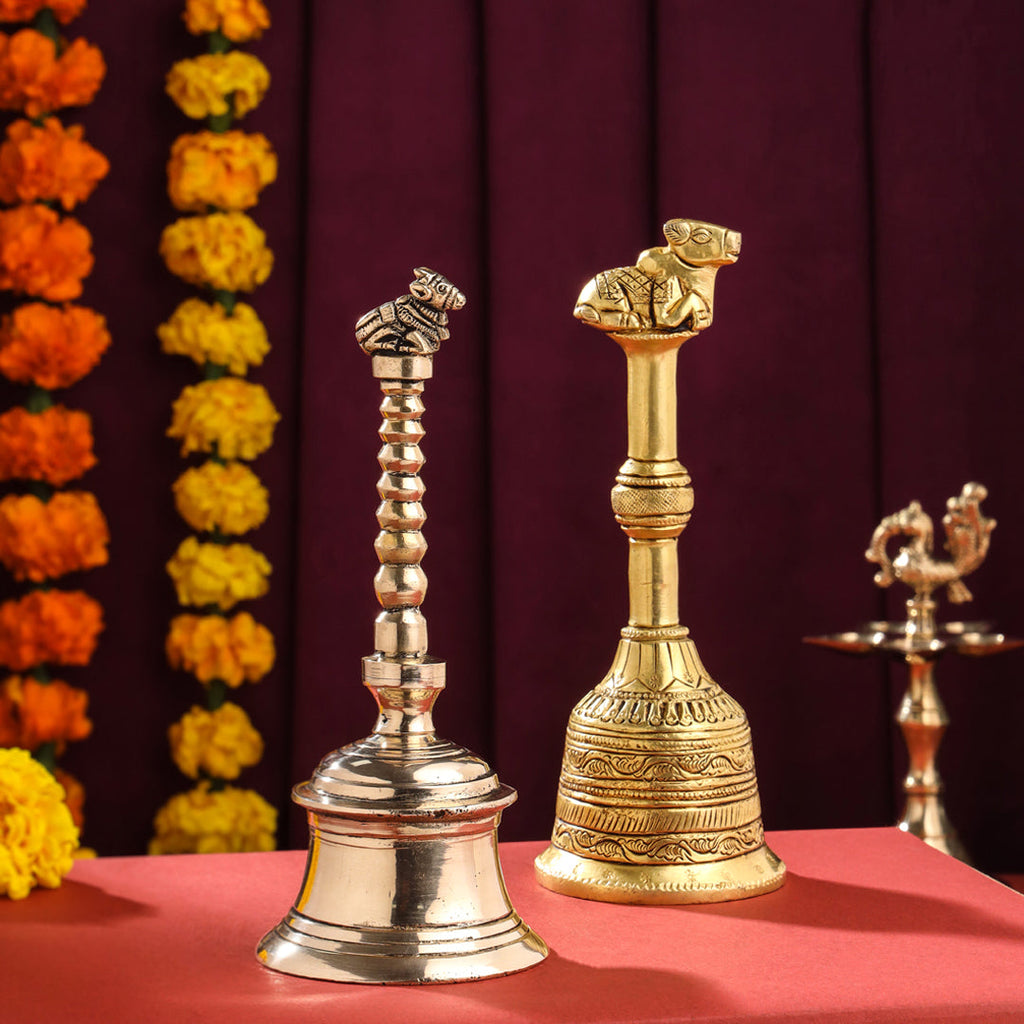 Brass Nandi HandBell (6.5 Inch) Vedansh Craft
