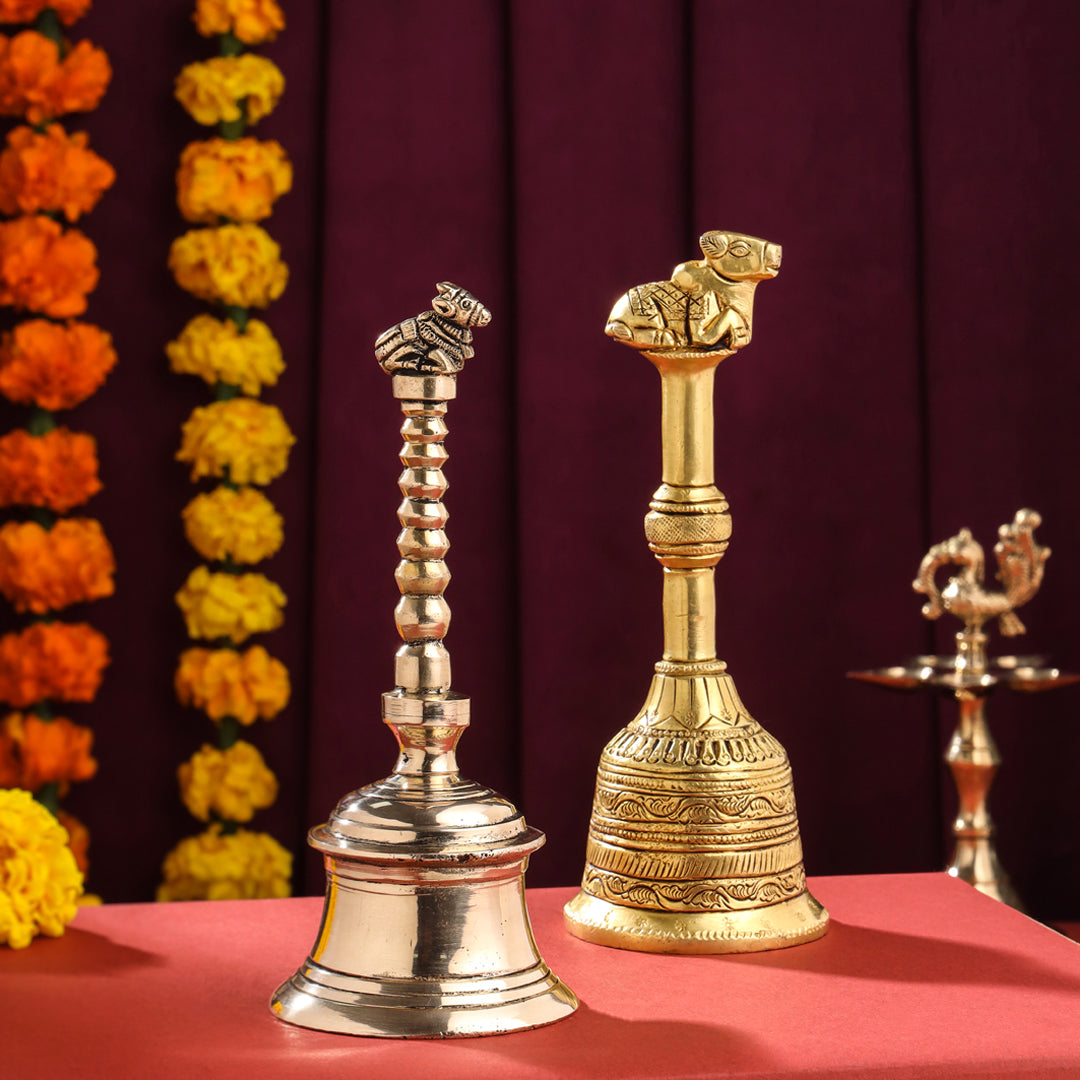 Brass Nandi HandBell (6.5 Inch) Vedansh Craft