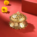 Brass Dhoop Dani & Incense Holder (3.8 Inch) Vedansh Craft