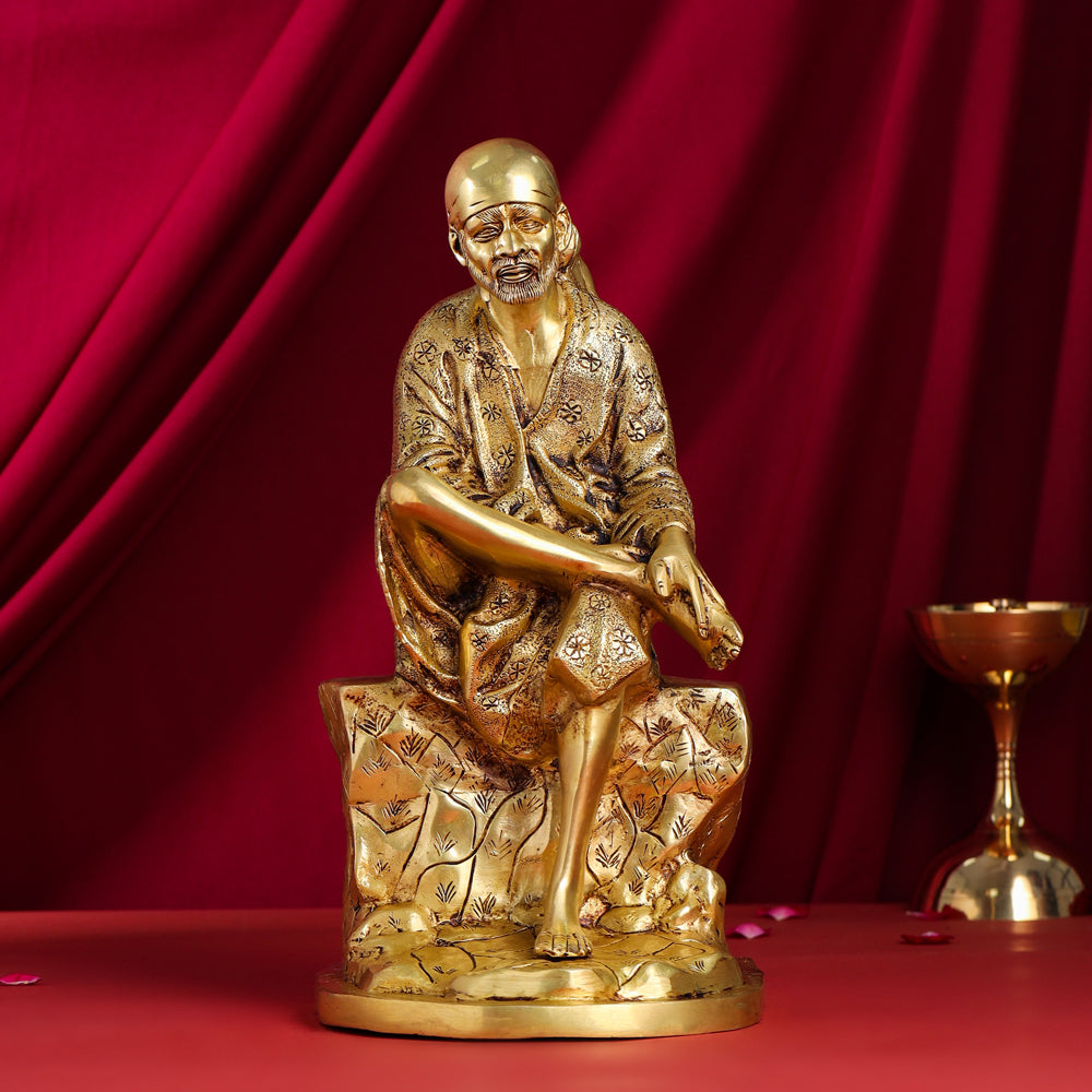 Brass Sai Baba Statue (15 Inch) Vedansh Craft