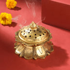 Brass Dhoop Dani & Incense Holder (3.8 Inch) Vedansh Craft