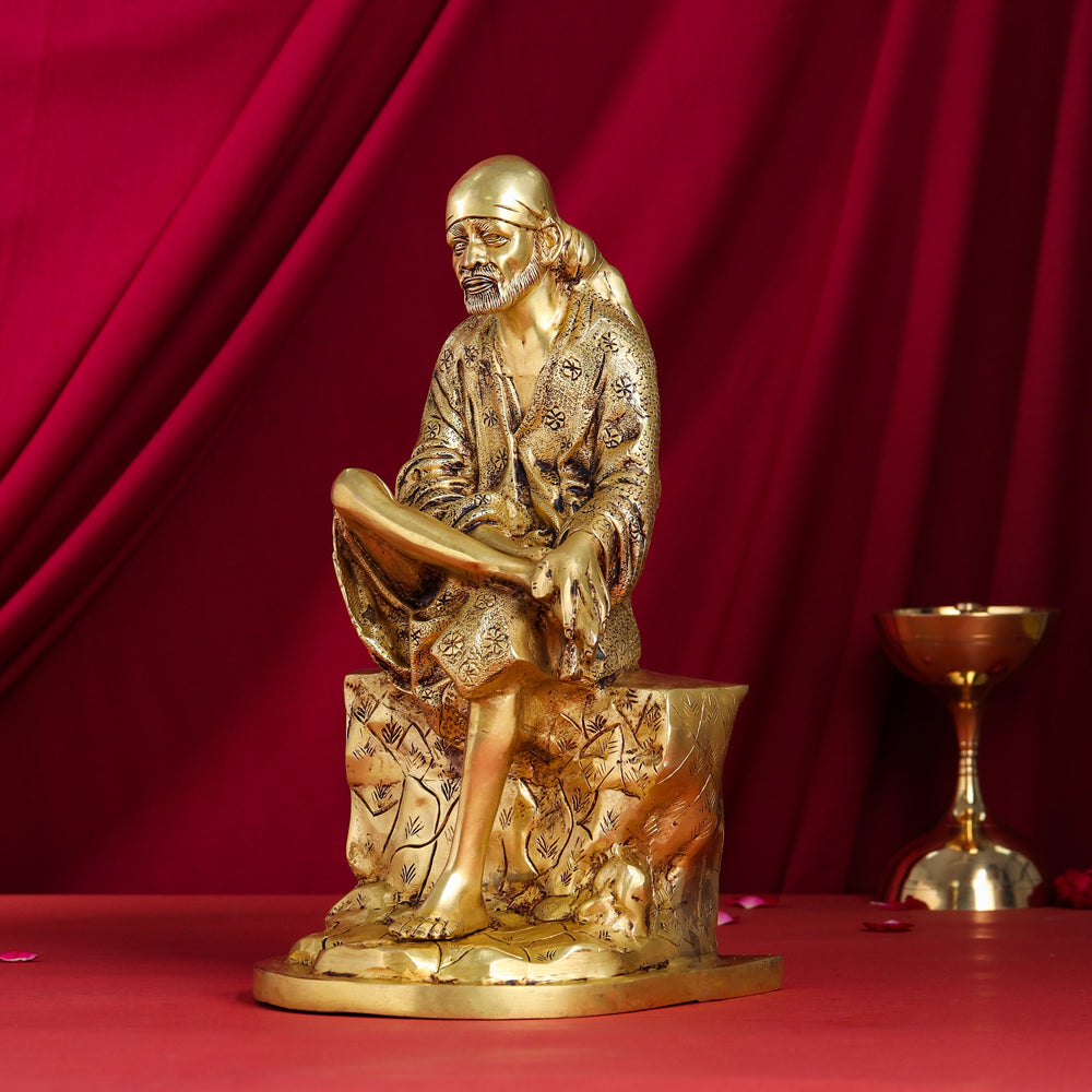 Brass Sai Baba Statue (15 Inch) Vedansh Craft