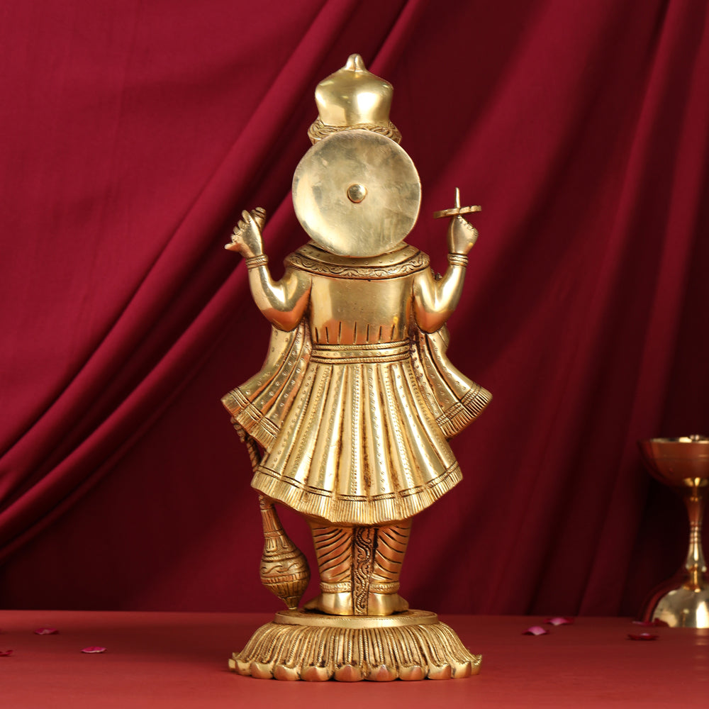 Brass Standing Lord Vishnu Statue (17.5 Inch) Vedansh Craft