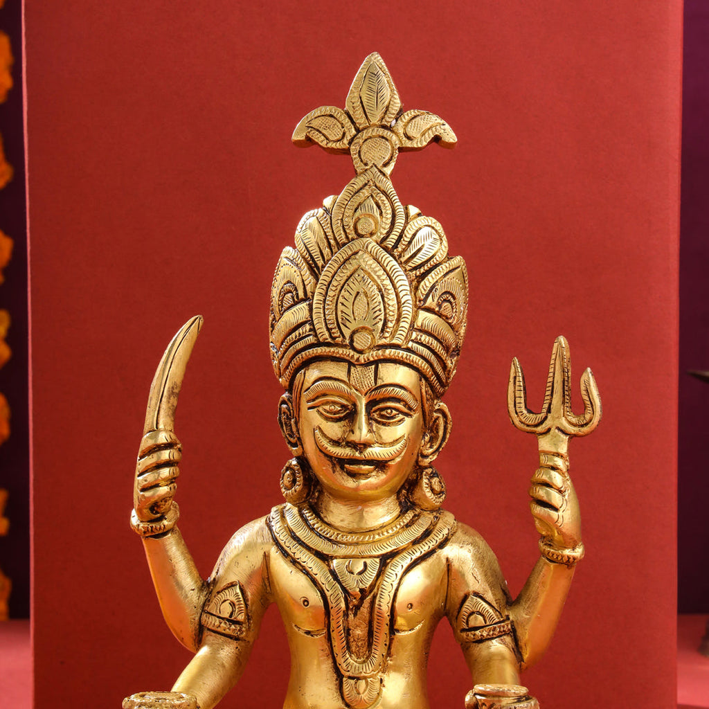 Brass Nakoda Bhairav Idol (9 Inch) Vedansh Craft