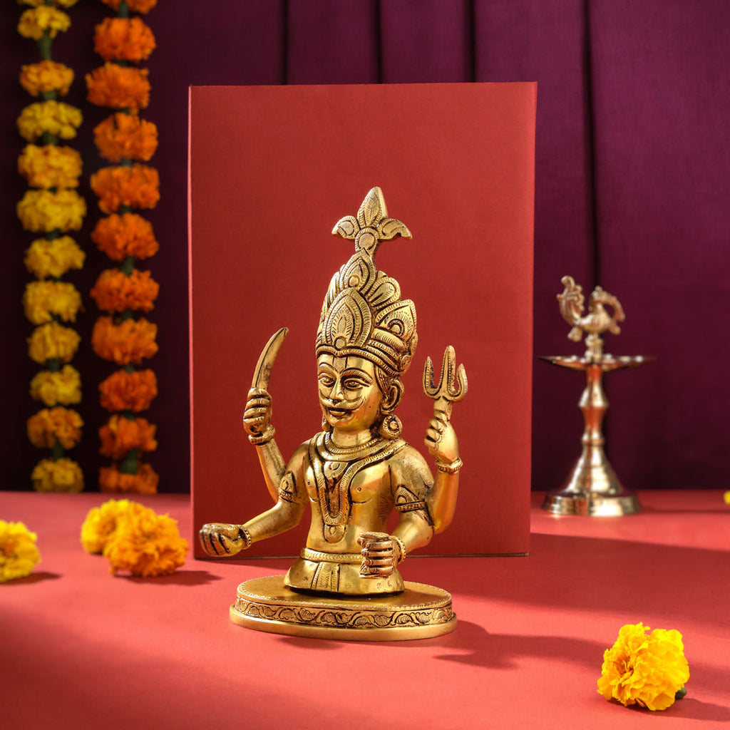 Brass Nakoda Bhairav Idol (9 Inch) Vedansh Craft
