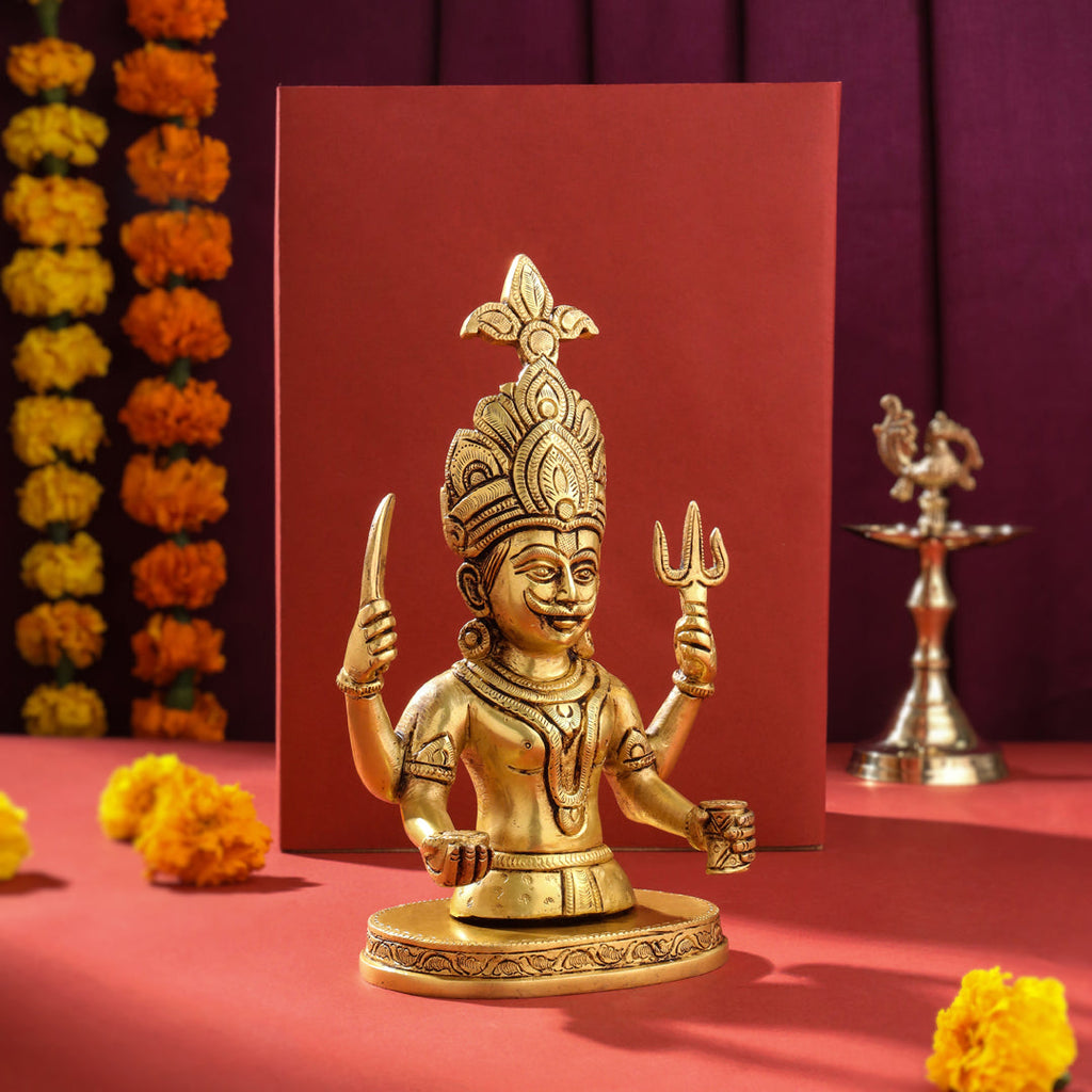 Brass Nakoda Bhairav Idol (9 Inch) Vedansh Craft