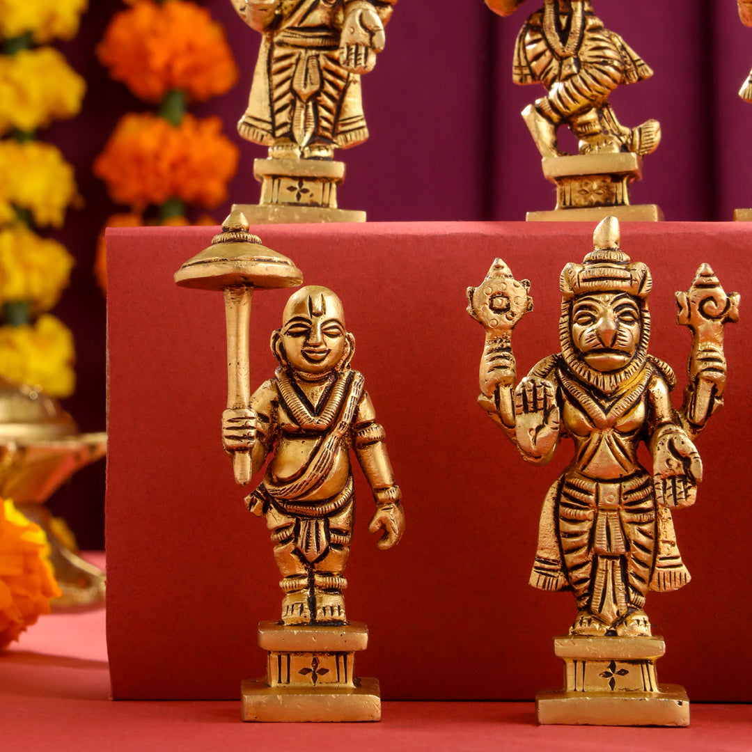 Brass Superfine Dashavatara / Vishnu Avatar Statue Set (3.5 Inch) Vedansh Craft