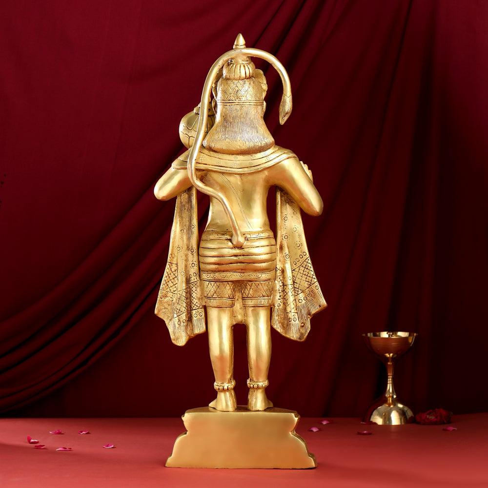 Brass Standing Hanuman Statue (27 Inch) Vedansh Craft