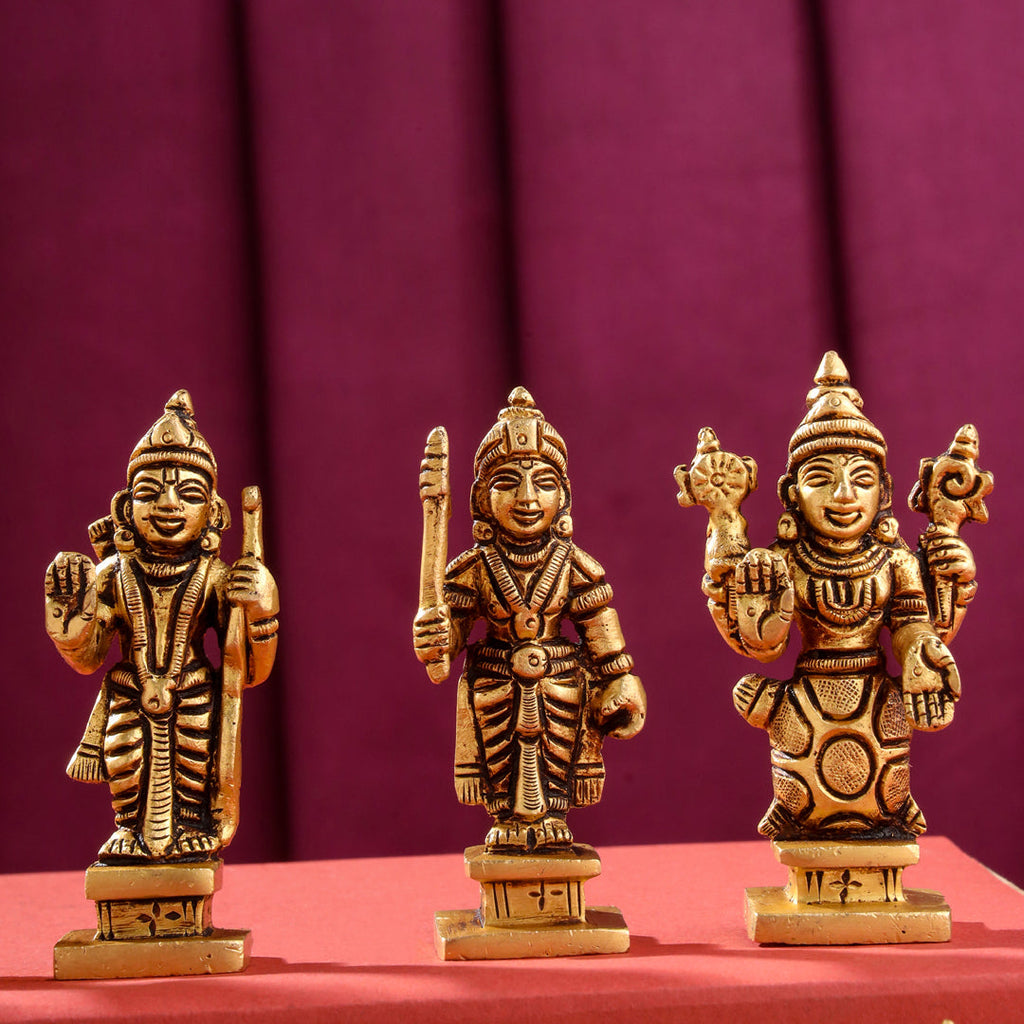 Brass Superfine Dashavatara / Vishnu Avatar Statue Set (3.5 Inch) Vedansh Craft