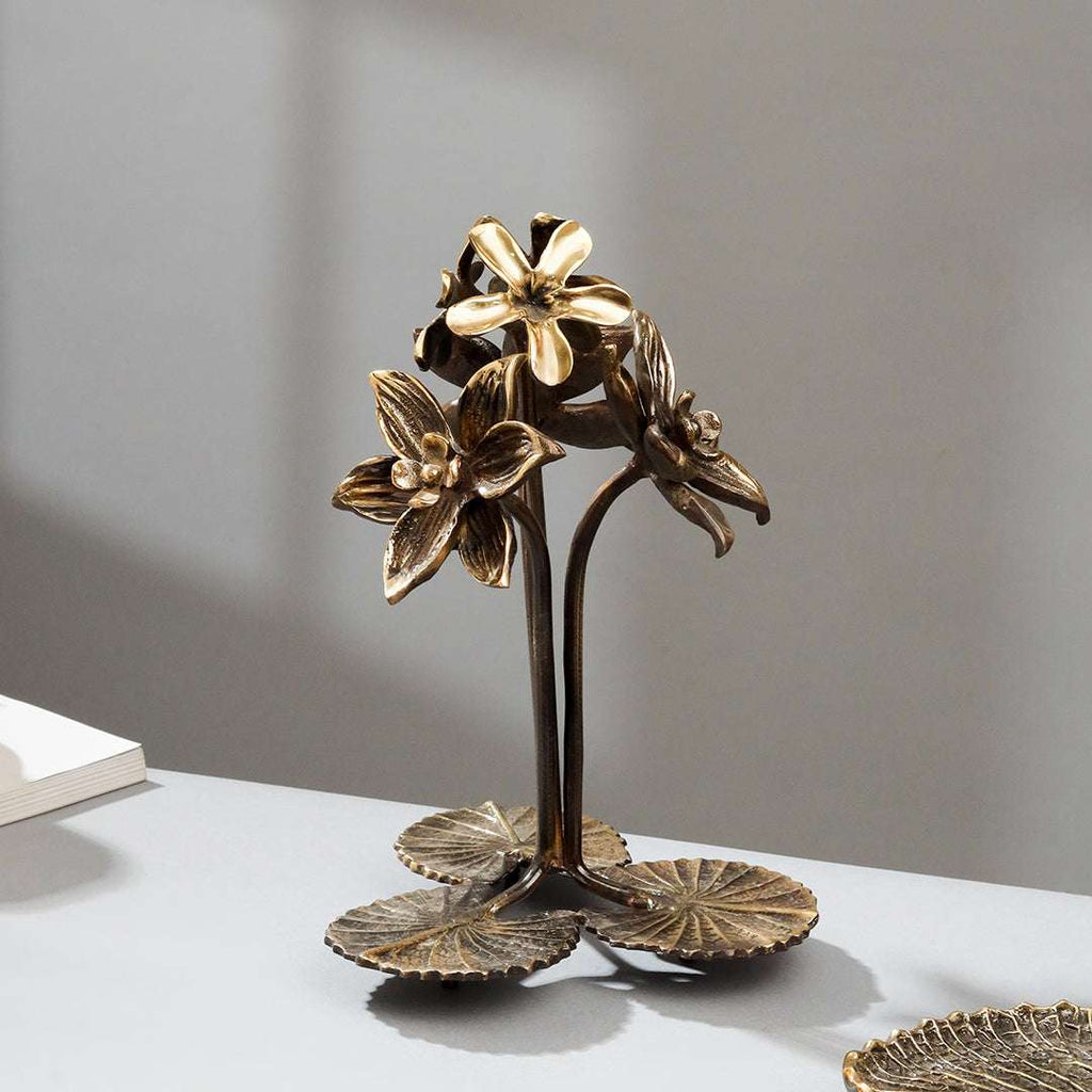 Brass Decorative Urli With Tree Showpiece Vedansh Craft