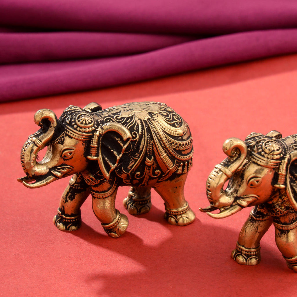 Brass Superfine Elephant pair Festive Gift Hamper Vedansh Craft