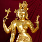 Brass Ardhanarishwara Statue (35 Inch) Vedansh Craft