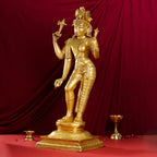 Brass Ardhanarishwara Statue (35 Inch) Vedansh Craft