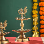Brass Peacock Diya/Lamp Vedansh Craft