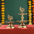 Brass Peacock Diya/Lamp Vedansh Craft