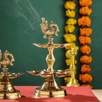 Brass Peacock Diya/Lamp Vedansh Craft