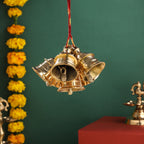 Brass Decorative Wall Hanging Bells Set (2.5 Inch) Vedansh Craft