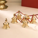 Brass Decorative Wall Hanging Bells Set (2.5 Inch) Vedansh Craft