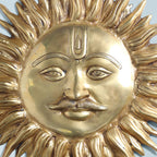 Brass Sun Face Wall Hanging (22.5 Inch) Vedansh Craft