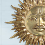 Brass Sun Face Wall Hanging (22.5 Inch) Vedansh Craft