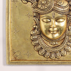 Brass Krishna Wall Hanging Plate (9.5 Inch) Vedansh Craft