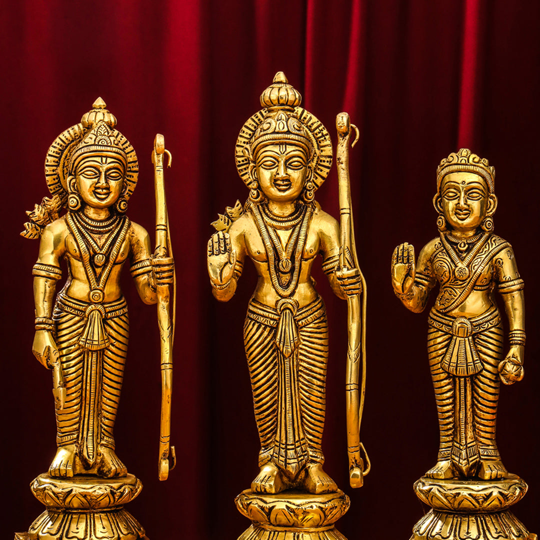 Brass Ram Darbar Idols Set Vedansh Craft
