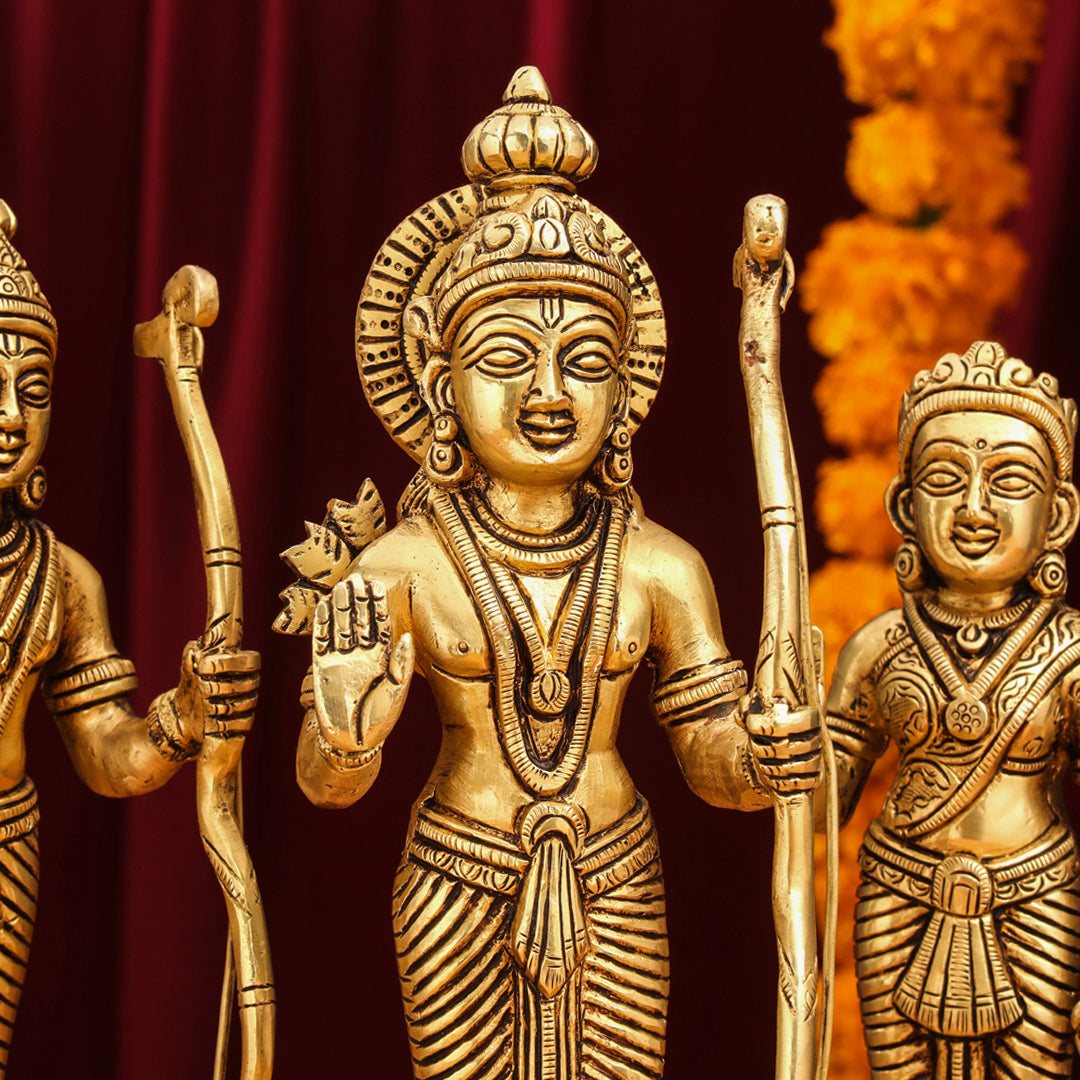 Brass Ram Darbar Idols Set Vedansh Craft