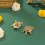 Brass Tortoise Vastu/Feng Shui Pair (0.5 Inch) Vedansh Craft