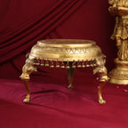 Brass Stool With Hanging Bells (9 Inch) Vedansh Craft