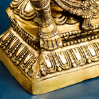 Brass Goddess Sitting Saraswati Idol (30 Inch) Vedansh Craft