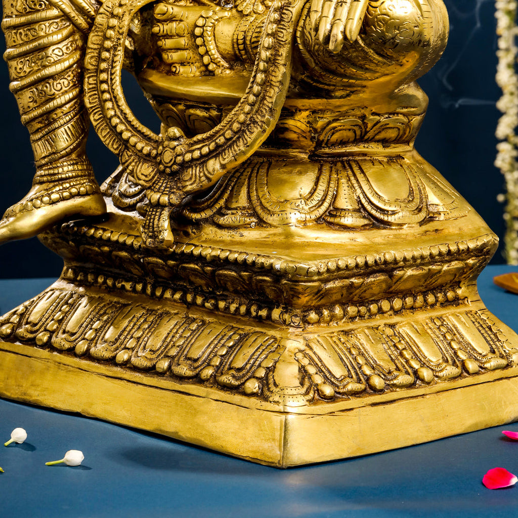 Brass Sitting Goddess Lakshmi Idol (30 Inch) Vedansh Craft