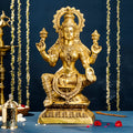 Brass Sitting Goddess Lakshmi Idol (30 Inch) Vedansh Craft