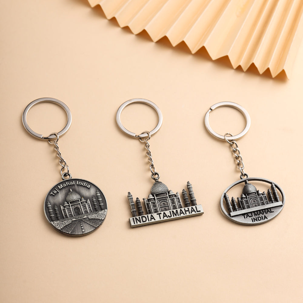 Taj Mahal Keychain Set Of Three (3.5 Inch) Vedansh Craft