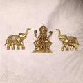 New Gaja Lakshmi With Elephants Wall Hanging Set (10 Inch) Vedansh Craft