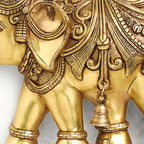 Brass Elephant Wall Hanging Set (15 Inch) Vedansh Craft