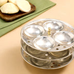 Brass Idli Cooker/Maker 16 Pits (4 Plates) (8 Inch) Vedansh Craft