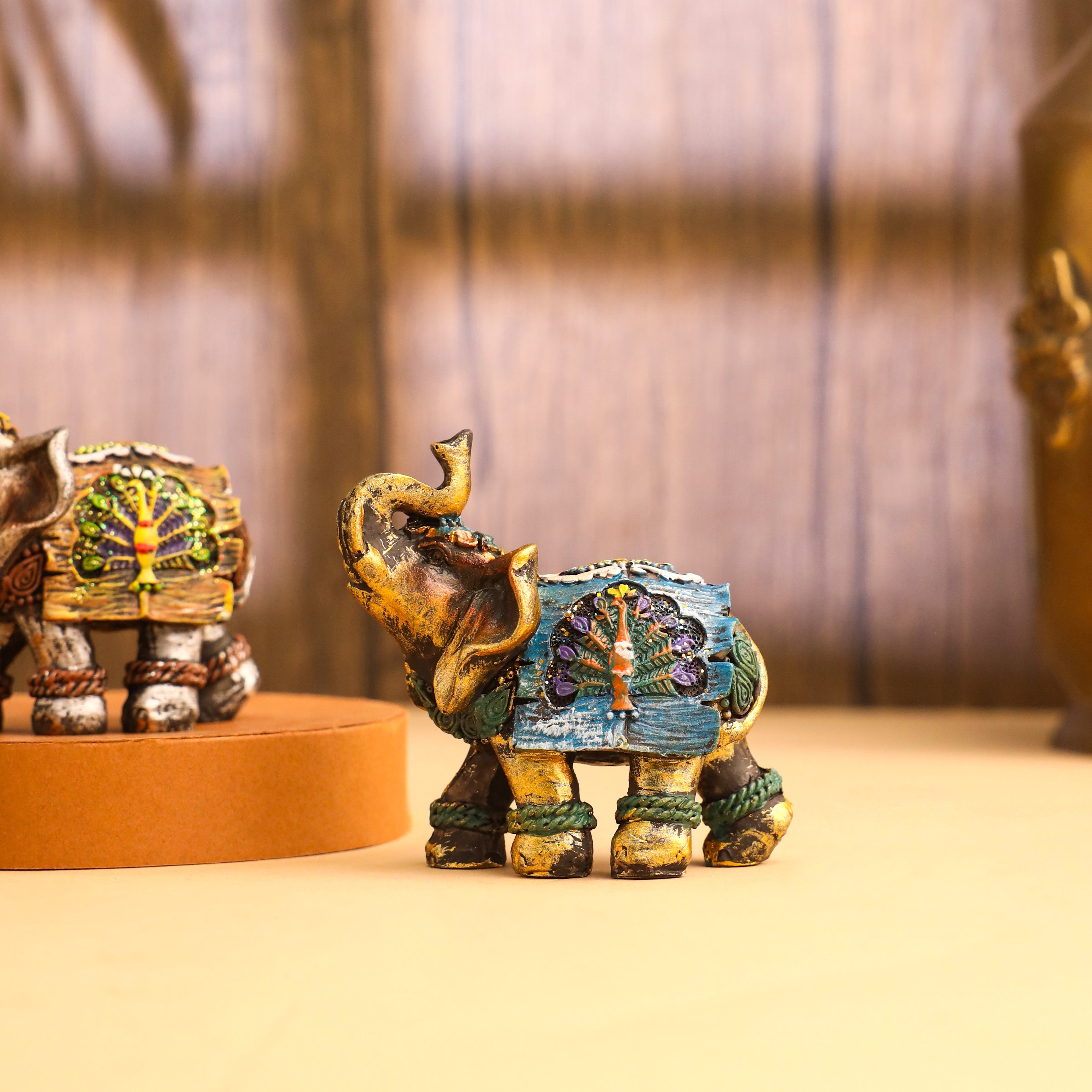 Polyresin Elephant Statue (Set Of 3) Vedansh Craft